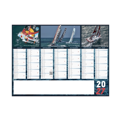 image du produit Calendrier bancaire publicitaire voile 7 mois par face