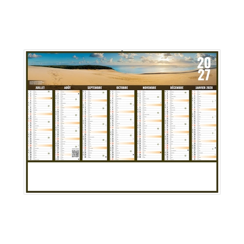 image du produit Calendrier bancaire publicitaire vues panoramiques Nouvelle Aquitaine
