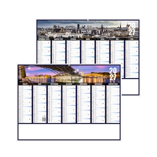 image du produit Calendrier bancaire publicitaire vues panoramiques Paris