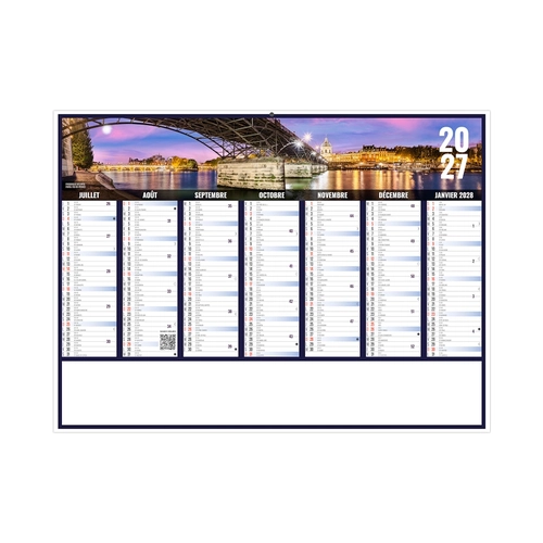 image du produit Calendrier bancaire publicitaire vues panoramiques Paris