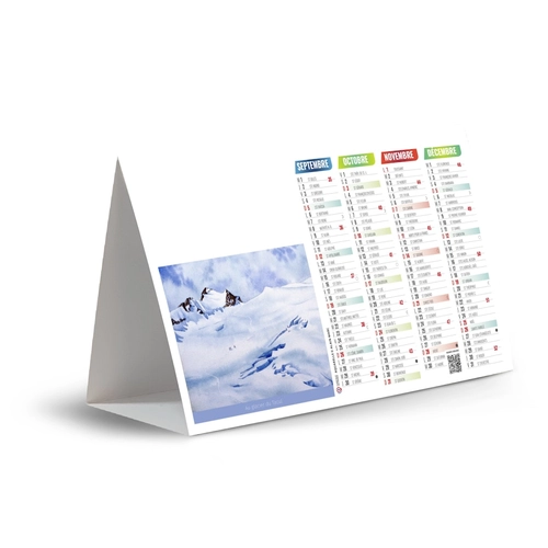 image du produit Calendrier chevalet publicitaire de comptoir tryptique Aquarelles