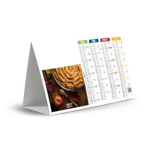 image du produit Calendrier chevalet publicitaire de comptoir tryptique Cuisine