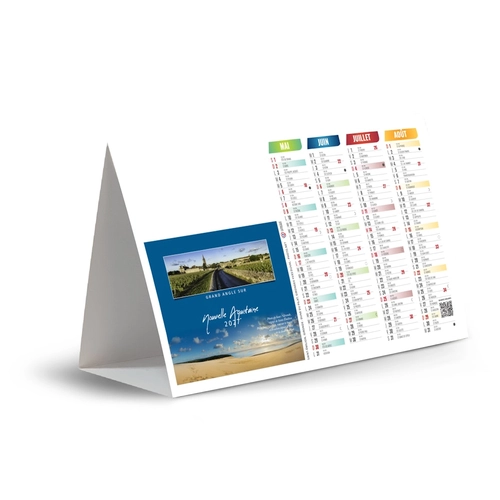 image du produit Calendrier chevalet publicitaire de comptoir tryptique Paysages de France