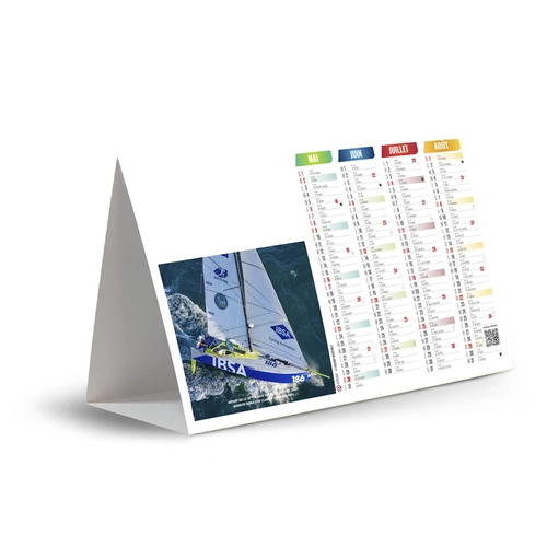 image du produit Calendrier chevalet publicitaire de comptoir tryptique Route du rhum