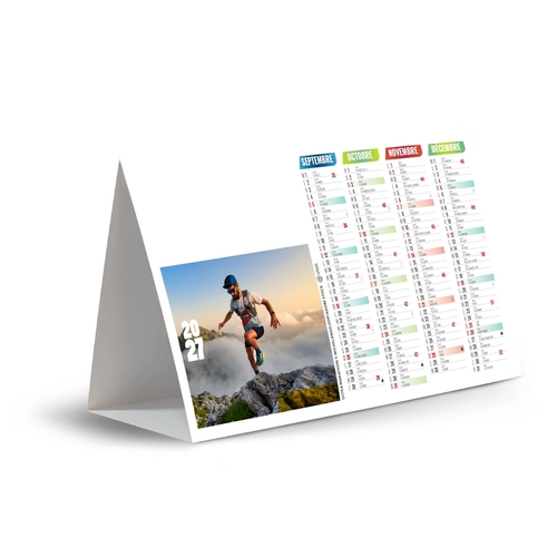image du produit Calendrier chevalet publicitaire de comptoir tryptique Sports Extrêmes