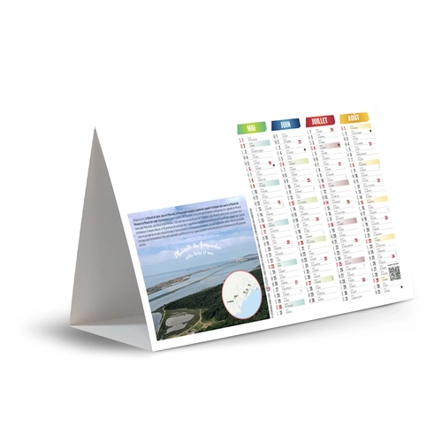 image du produit Calendrier chevalet publicitaire de comptoir tryptique Vignobles