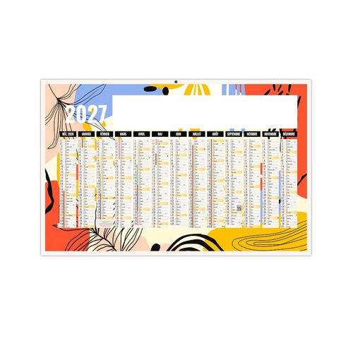 image du produit Calendriers bancaires publicitaires de 13 mois graphisme floral féminin