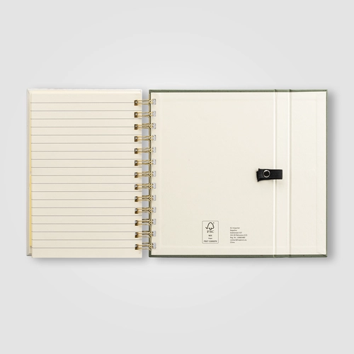 image du produit Carnet à spirales avec notes adhésives - B6
