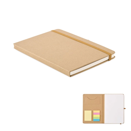 image du produit Carnet A5 avec couverture en carton comprenant 80 feuilles de papier recyclé