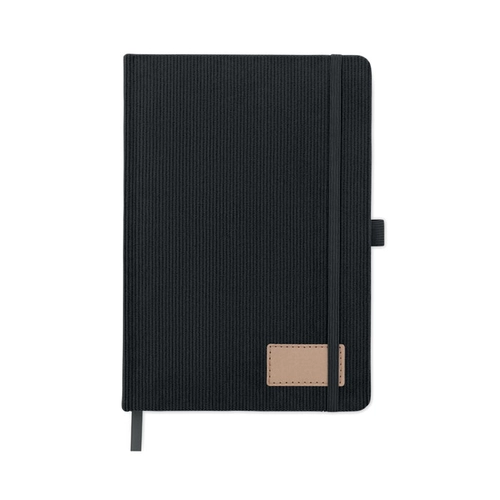 image du produit Carnet A5 avec couverture rigide en velours côtelé de polyester RPET 