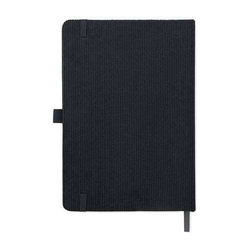 image du produit Carnet A5 avec couverture rigide en velours côtelé de polyester RPET 