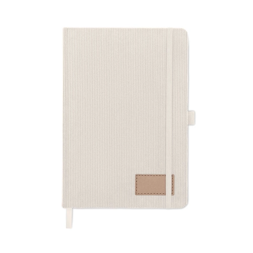 image du produit Carnet A5 avec couverture rigide en velours côtelé de polyester RPET 