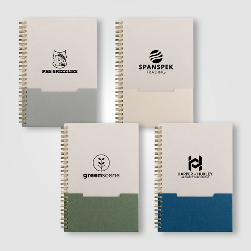 image du produit Carnet de poche FSC à reliure spirale verticale – A5