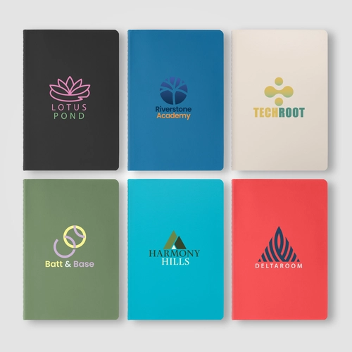 image du produit Carnet en papier recyclé à coutures contrastées - A5