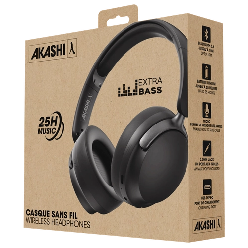 image du produit Casque sans fil bluetooth - 25 heures d'autonomie