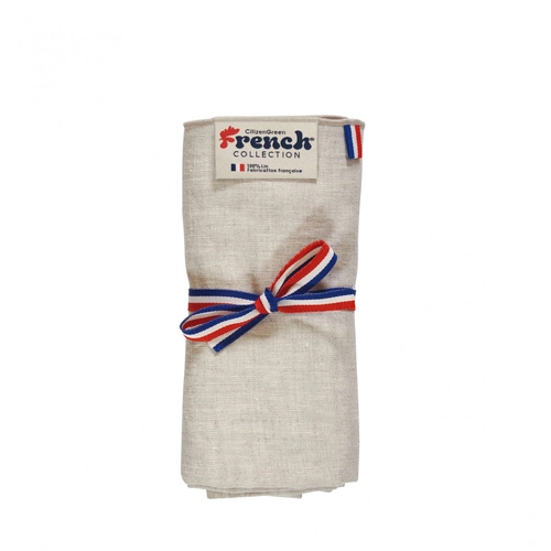 image du produit Chèche en lin 100% Français 36x200 cm - petites franges