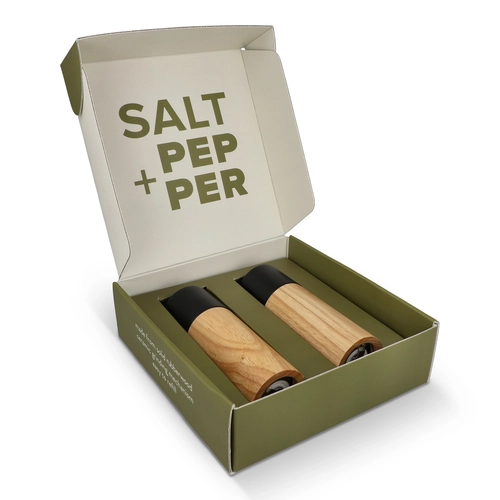 image du produit Ensemble de moulins à sel et à poivre en bois