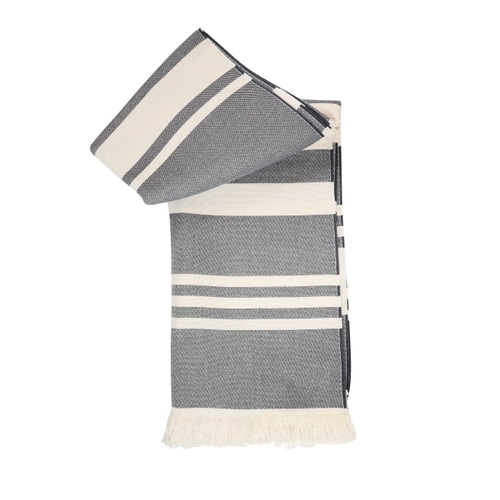 image du produit Fouta coton biologique 190g - puce tricolore - made in France