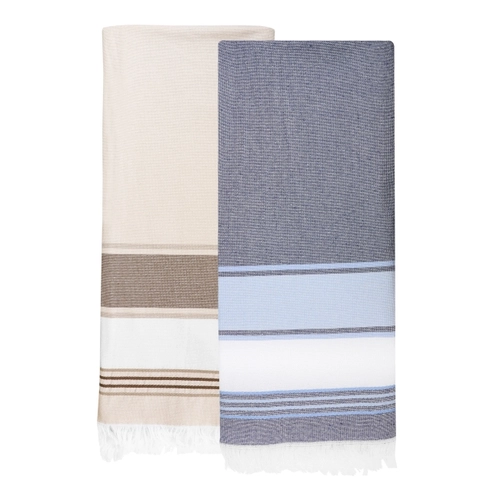 image du produit Fouta serviette bouclette - Rayures motif chevrons