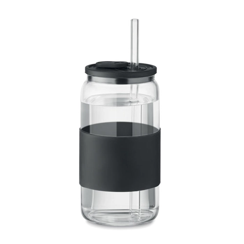 image du produit Gobelet en verre borosilicate de haute qualité avec paille 550 ml