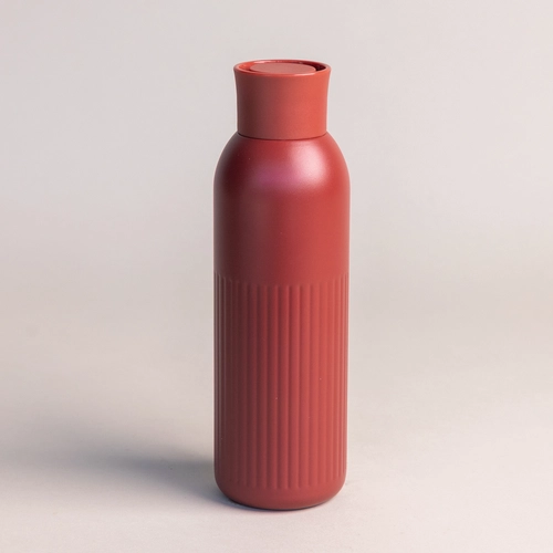 image du produit Gourde isotherme acier recyclé - 500 ml avec bouchon poussoir