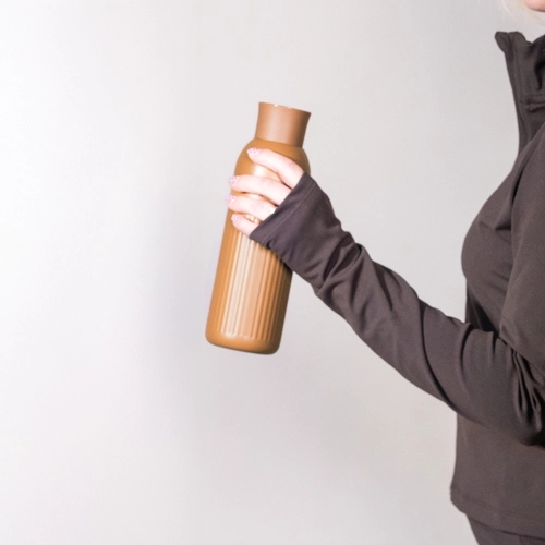 image du produit Gourde isotherme acier recyclé - 500 ml avec bouchon poussoir