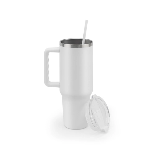 image du produit Grand gobelet de voyage en acier inoxydable (91% recyclé) avec double paroi isolée sous vide et finition mate 1300 mL