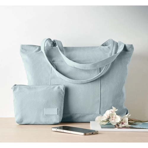 image du produit Grand sac shopping/de plage en velours côtelé de polyester