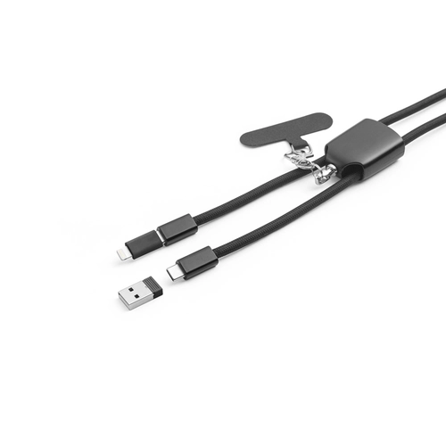 image du produit Lanière avec support pour smartphone inclus, câble USB-C et divers adaptateurs en ABS recyclé et TPE recyclé