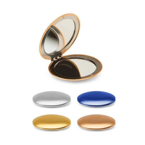 image du produit Miroir rond double face en aluminium avec fermeture magnétique