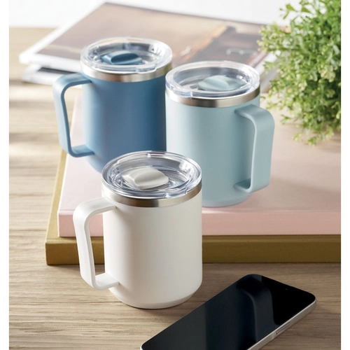 image du produit Mug à double paroi avec intérieur en acier inoxydable recyclé