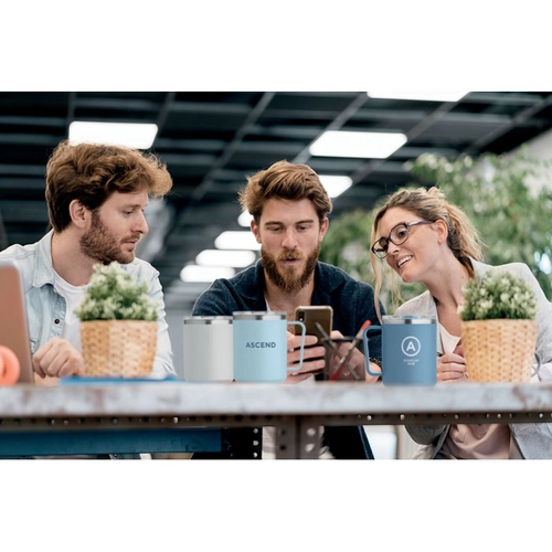 image du produit Mug à double paroi avec intérieur en acier inoxydable recyclé