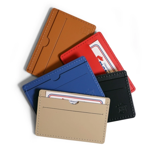 image du produit Porte-cartes cuir régénéré - made in France