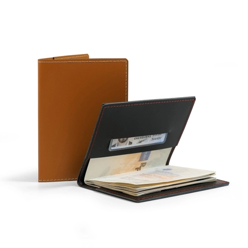 image du produit Porte-passeport cuir régénéré - made in France