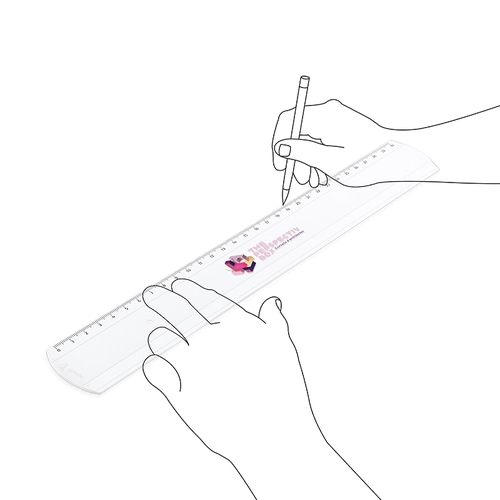 image du produit Règle plastique transparente fabriqué en France - 30 cm
