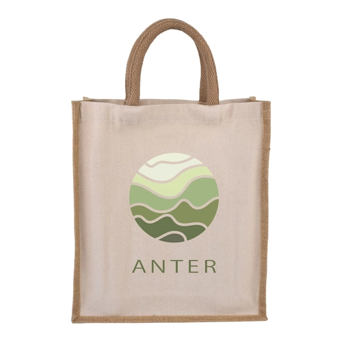 image du produit Sac cabas pour 3 bouteille en jute 100% naturelle