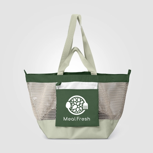 image du produit Sac fourre-tout en maille recyclée pliable – 45 L