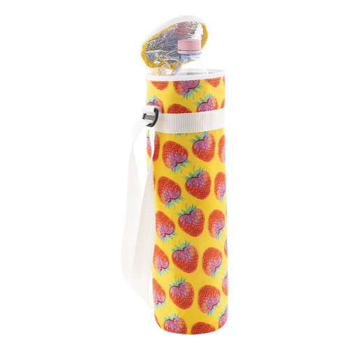 image du produit Sac isotherme bouteille zippé sur mesure en polyester RPET 600D