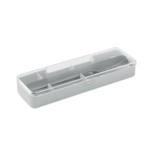 image du produit Set de couverts en acier inoxydable avec étui en PP