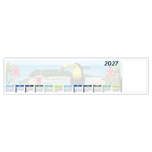 image du produit Sous-clavier publicitaire avec calendrier sur le thème de l'exotisme