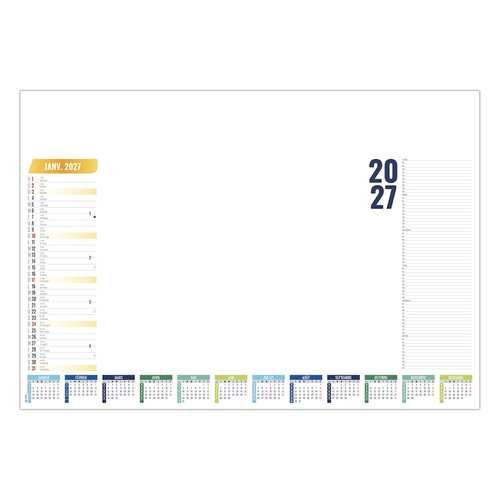 image du produit Sous-main publicitaire avec calendrier et feuillets variables steno