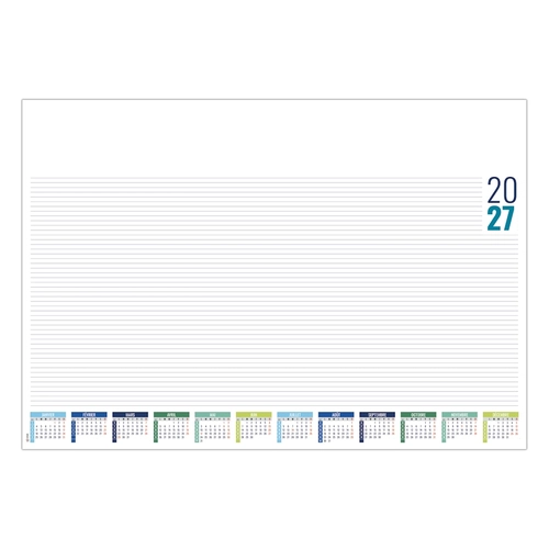 image du produit Sous-main publicitaire avec une grille calendaire et un espace ligné