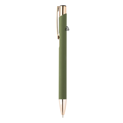 image du produit Stylo à bille en aluminium recyclé avec finition caoutchoutée