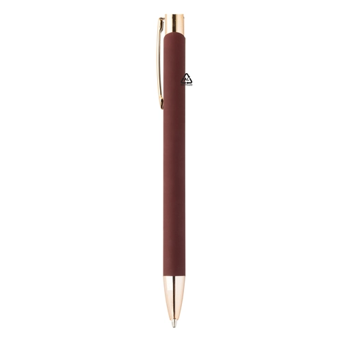image du produit Stylo à bille en aluminium recyclé avec finition caoutchoutée
