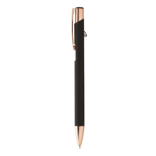 image du produit Stylo à bille en aluminium recyclé avec finition caoutchoutée