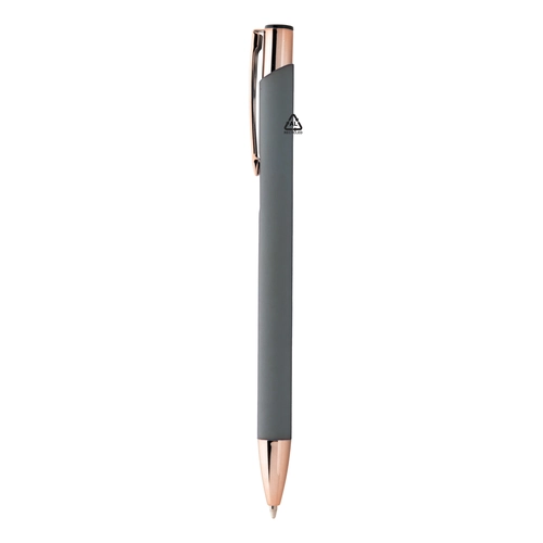 image du produit Stylo à bille en aluminium recyclé avec finition caoutchoutée