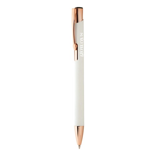 image du produit Stylo à bille en aluminium recyclé avec finition caoutchoutée
