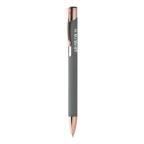 image du produit Stylo à bille en aluminium recyclé avec finition caoutchoutée