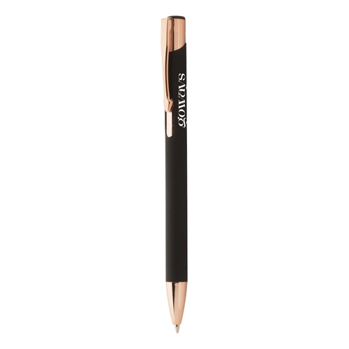 image du produit Stylo à bille en aluminium recyclé avec finition caoutchoutée