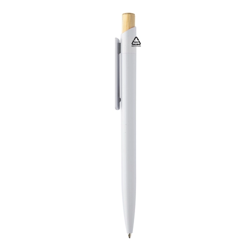 image du produit Stylo à bille en plastique ABS recyclé avec capuchon en bambou